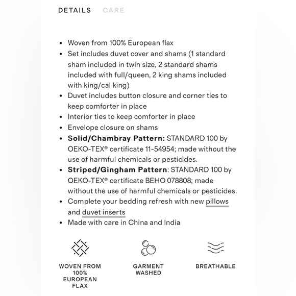 Quince European Linen Duvet Cover Set - Picture 5 of 5